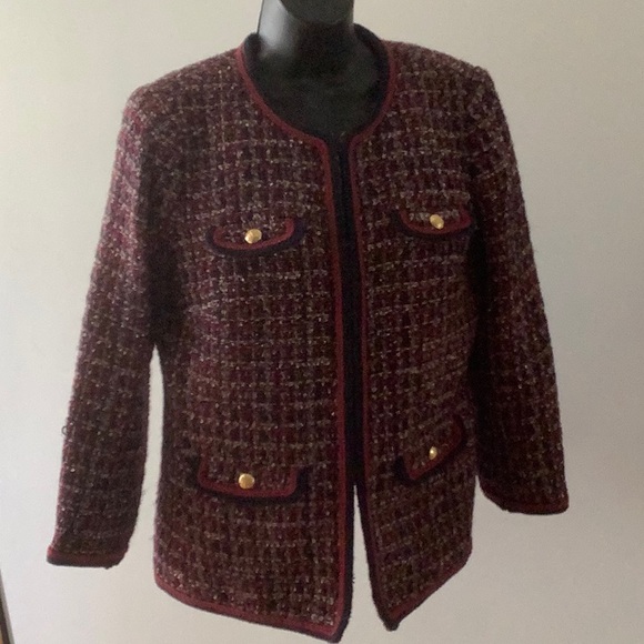 Talbots Jackets & Blazers - Talbots Tweed Blazer with Gold Buttons and Pockets Size 8